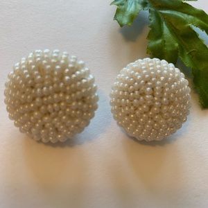 Vintage bridal clip on earrings